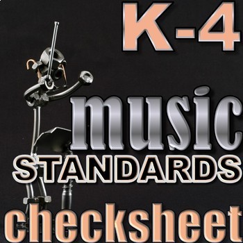 Preview of ALL MUSIC CONCEPTS CHECKLIST - Kindergarten through 4th - Elementary Music
