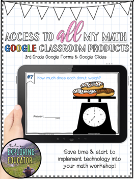 Preview of ALL My 3rd Grade Math Google Classroom Activities (*Distance Learning*)