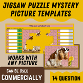 ALL NEW COLORS - Jigsaw Puzzle Mystery Template (4 colors)