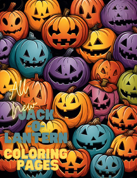 Preview of ALL NEW Jack-O-Lantern Coloring Pages - Emergency Substitute Kit