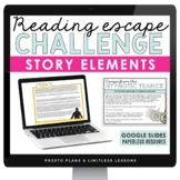 Story Elements & Literary Devices Slides & Digital Escape 
