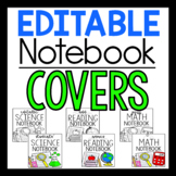 EDITABLE Notebook Covers - 12 Styles in Color and BW