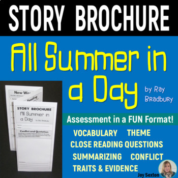 Preview of ALL SUMMER IN A DAY Foldable Story Brochure (Standards-Aligned)