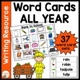 ALL Season Vocabulary Word Cards BUNDLE | Writing Center |