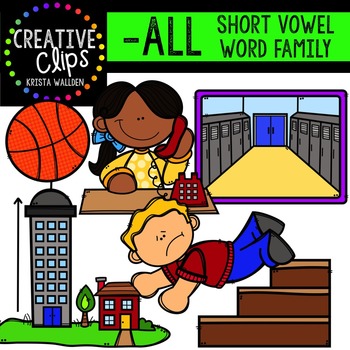 Preview of ALL Short A Word Family {Creative Clips Digital Clipart}