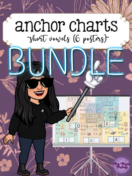 Preview of ALL Short Vowels Anchor Charts Bundle -$ SAVE $