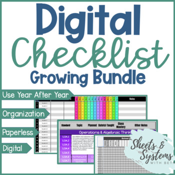 Preview of ALL THE Digital Checklists Growing Bundle {In Person & Distance Learning}