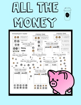 Preview of ALL THE MONEY PACK - identifying, matching, & sorting US coins, worksheets