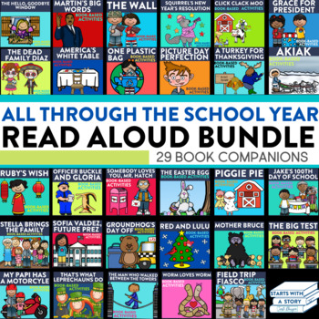 Preview of ALL THROUGH THE SCHOOL YEAR BUNDLE Read Aloud Lessons and Activities Google