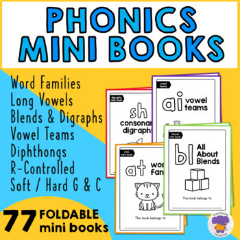 Preview of ALL YEAR Phonics Mini Books BUNDLE for Kindergarten to 2nd Grade