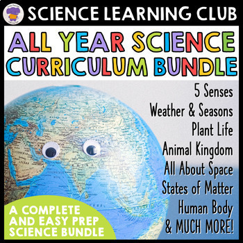 Preview of ALL YEAR Kindergarten to 2nd Grade Science Curriculum COMPLETE BUNDLE