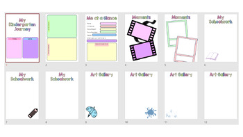 Preview of ALL colours Kindergarten printable or digital scrapbook | journal | memory book