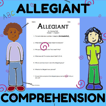 Preview of ALLEGIANT Veronica Roth Chapter Comprehension Questions Quiz Test BUNDLE