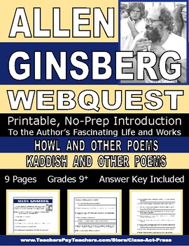 Preview of ALLEN GINSBERG Webquest | Worksheets | Printables