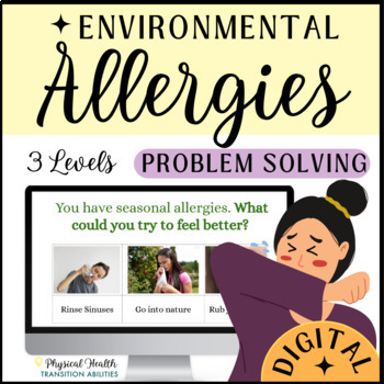 Preview of ALLERGIES Problem Solving | What to Do If Sick  | First Aid GOOGLE SLIDES