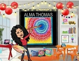 ALMA THOMAS art lesson, editable slideshow