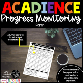 Preview of ALO or Acadience Progress Monitoring Tracking Sheet