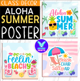 ALOHA SUMMER Quotes Fun Seasonal Poster Classroom Decor Bu