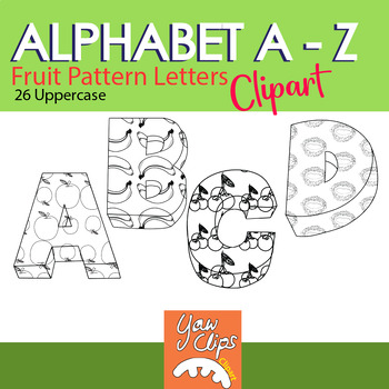 Preview of ALPHABET A-Z | FRUIT PATTERN LETTERS