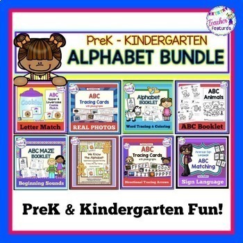 ALPHABET ACTIVITIES BUNDLE for PreK - KINDERGARTEN by Teacher Features