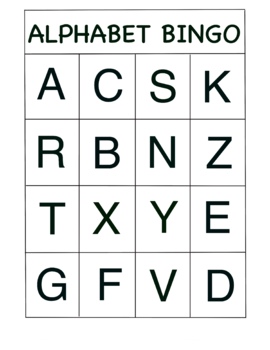 ALPHABET BINGO by TC Learning | TPT