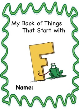 Alphabet Book For Letter F Letter Sound Object Recognition Activities