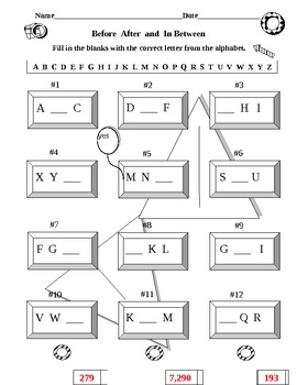 Preview of ALPHABET Before After & In Between