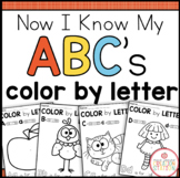 ALPHABET COLOR BY LETTER PRINTABLES {NOW I KNOW MY ABC'S}