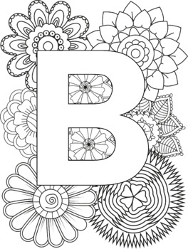 ALPHABET COLORING BOOK With Beautiful Patterns by True source | TPT