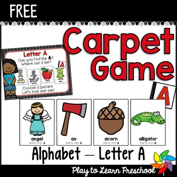 ALPHABET Carpet Game - Letter A by Play to Learn Preschool | TPT