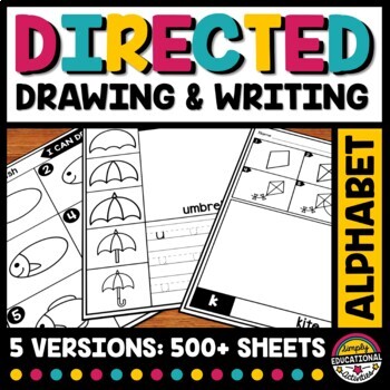 Preview of ALPHABET DIRECTED DRAWING JUNE ABC TRACING WRITING ACTIVITY STEP BY STEP