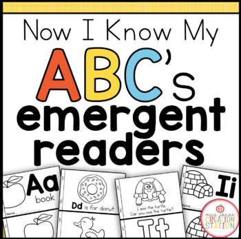 Preview of ALPHABET EMERGENT READERS | LETTER WORD RECOGNITION {NOW I KNOW MY ABC'S}