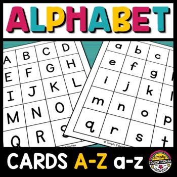 Preview of ALPHABET FLASH CARDS UPPERCASE AND LOWERCASE PRINTABLE LETTER TILES