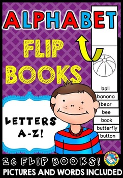 Alphabet Beginning Sound Flip Books - A Dab of Glue Will Do