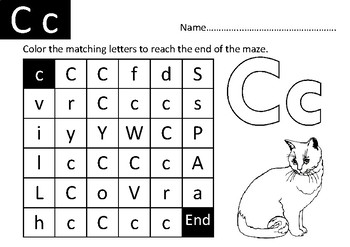 alphabet letter maze for kindergarten and pre k by onphamon tpt