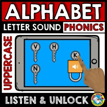 Preview of ALPHABET LETTER SOUND IDENTIFICATION ASSESSMENT ACTIVITY DIGITAL GAME BOOM CARDS