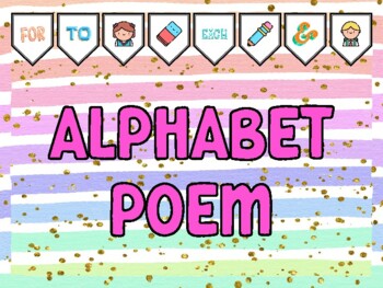 Preview of ALPHABET POEM Poetry Bulletin Board Kit