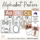 Alphabet Posters | Spotty Boho includes ASL & Auslan Alphabet