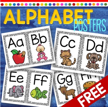 Alphabet flashcards with picture on back