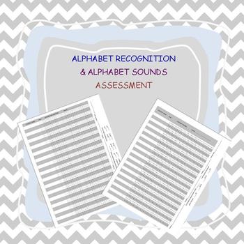Preview of ALPHABET Recognition and Sounds ASSESSMENT - editable