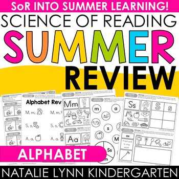 Preview of ALPHABET Science of Reading Preschool, Pre-K, Kindergarten Summer Review Packet