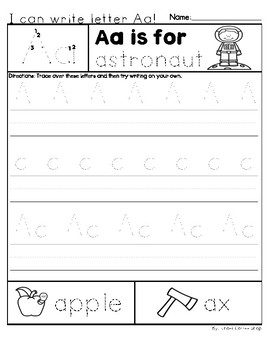 alphabet writing worksheets preschool kindergarten tpt