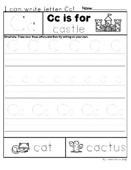 alphabet writing worksheets preschool kindergarten tpt