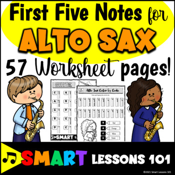 Alto sax first five notes worksheets