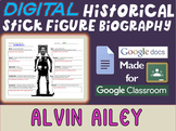 ALVIN AILEY Digital Stick Figure Biography for Black Histo