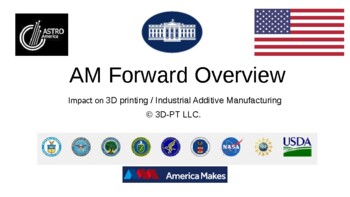 Preview of AM Forward Overview Presentation