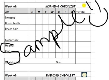 Preview of AM/PM Routine Checklist