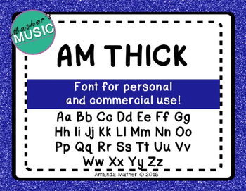 Preview of AM Thick Font - Commercial Use