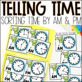AM and PM Telling Time to 5 Minutes Activity - 1st, 2nd or