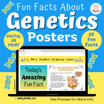 Preview of AMAZING GENETICS SCIENCE FACTS - PRINT OR DIGITAL